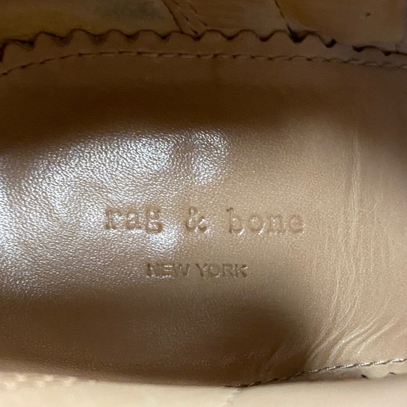 rag & bone New York Light Gray Perforated Size 7.5 Heeled Ankle Boots - Picture 2 of 10